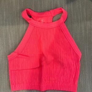 Aerie Pink Ribbed Tank Top